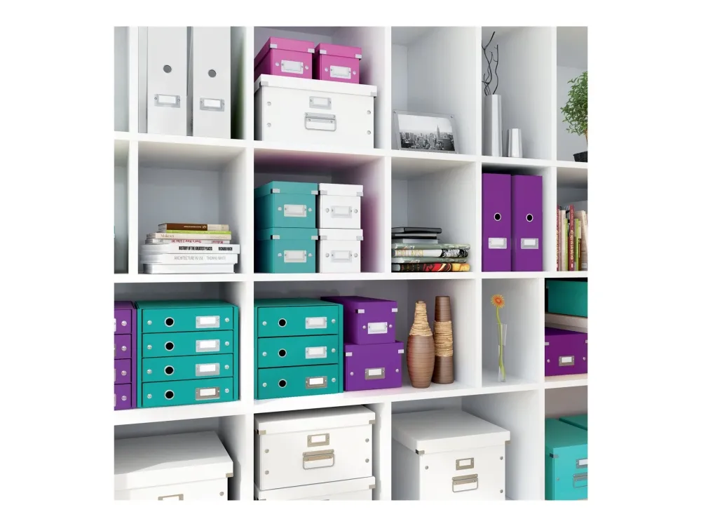 Leitz Click & Store WOW CD-opbevaringsboks, 84% recirkuleret karton Isblå
