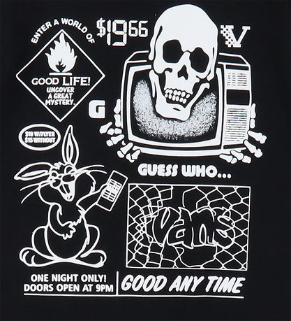 Vans T-shirt - Crazy Eddy - Sort