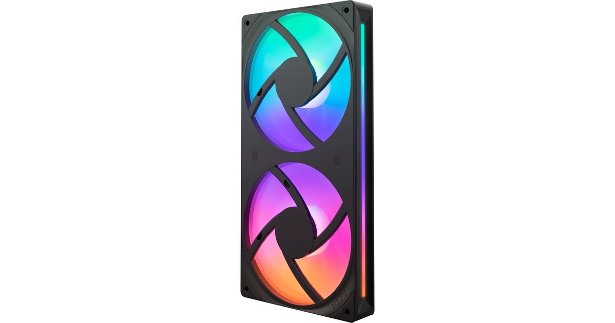 NZXTF240 RGB CORE case fans  (Zwart, 2 stuks, 240 x 120 x 26 mm)