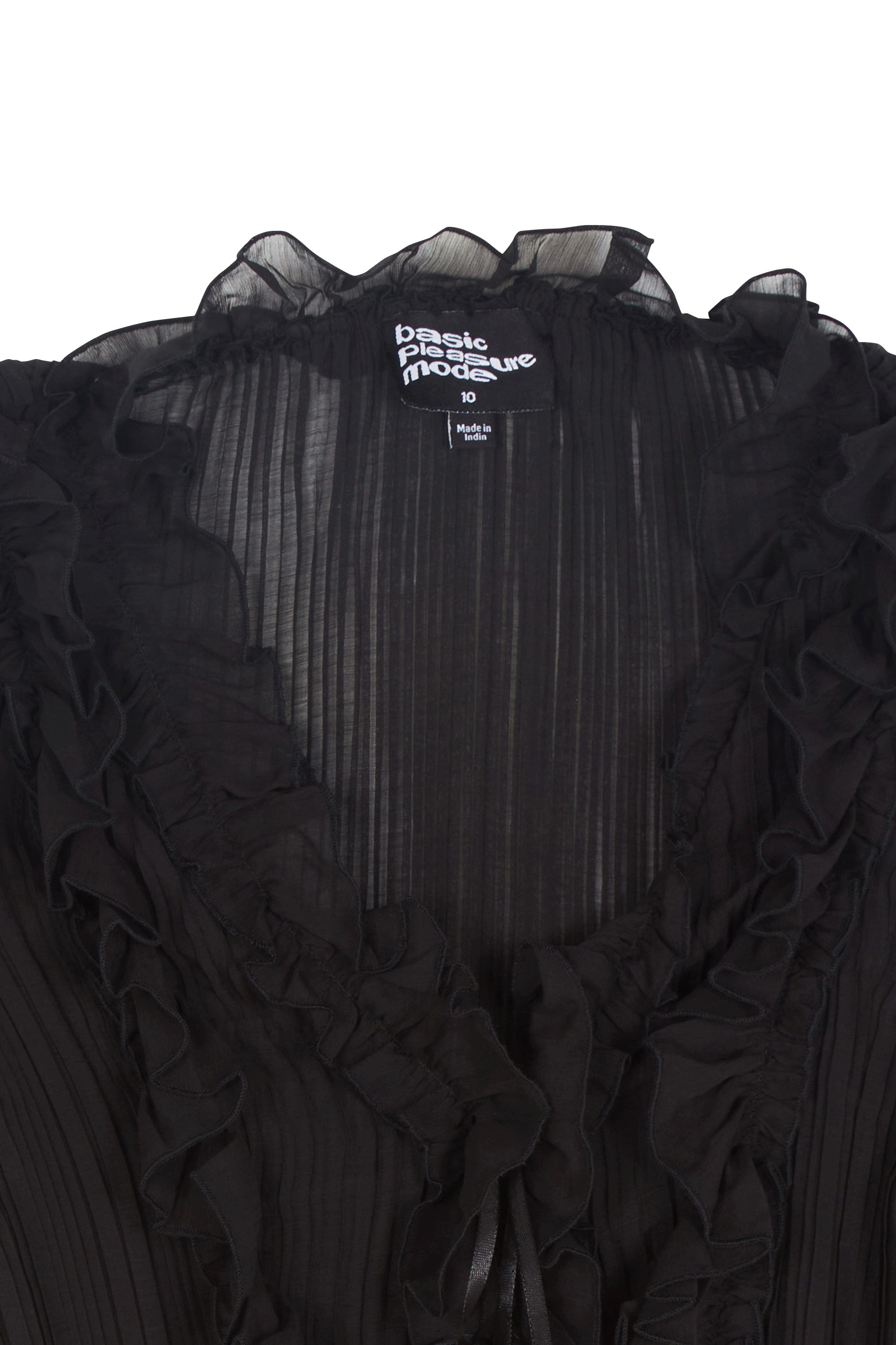 BASIC PLEASURE MODE Top RUFFIO RUFF Noir