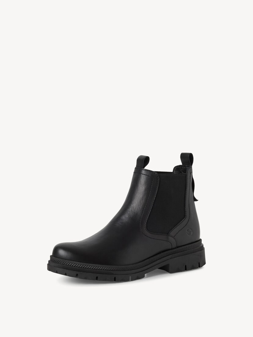 Leren Chelseaboot - zwart