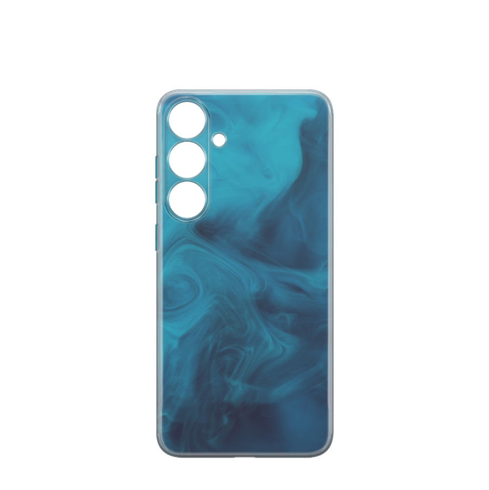 Samsung Galaxy S24 Plus Gummi Hülle Mystic Marmor - Blau