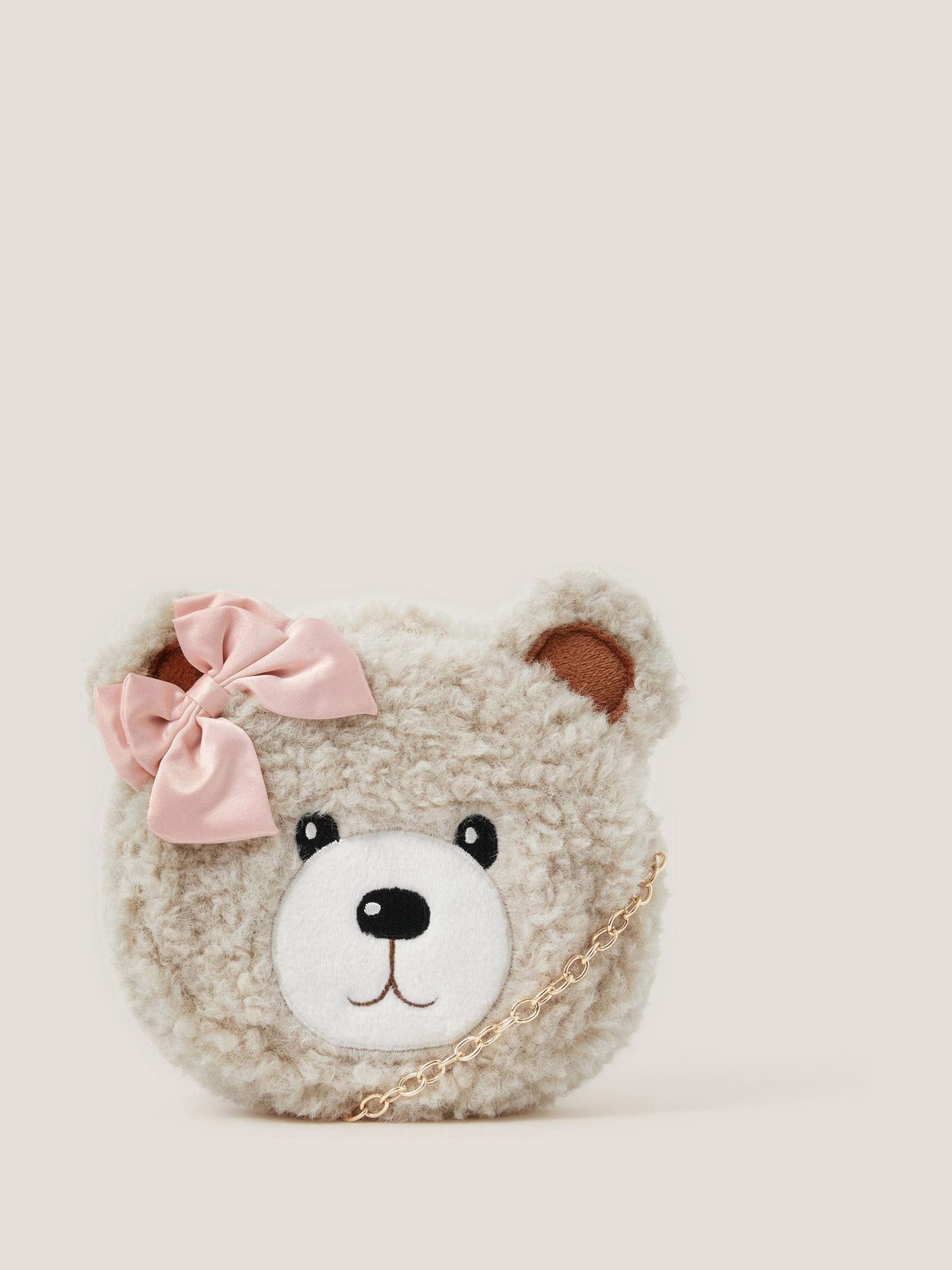Monsoon Fluffy Teddy Bear Bag