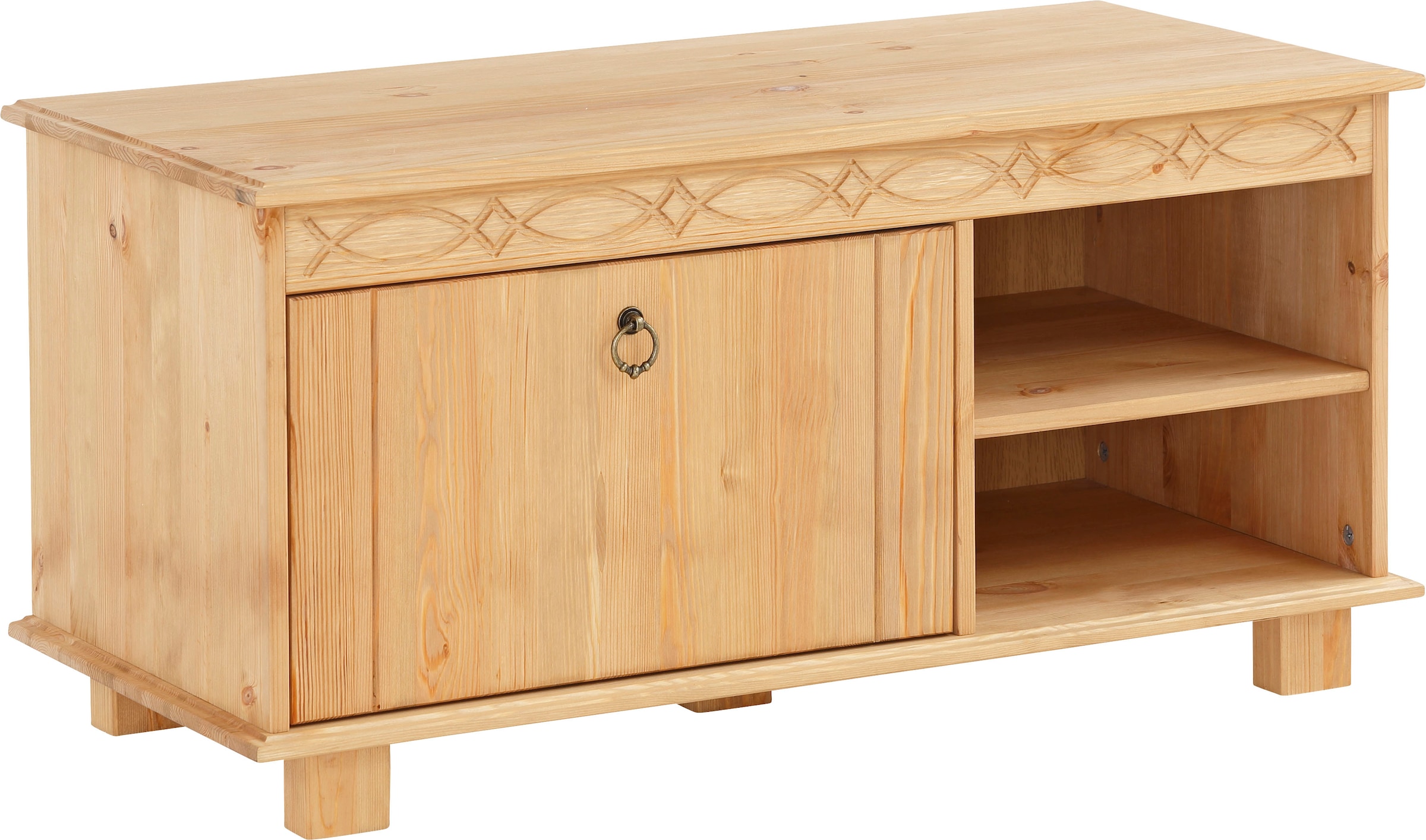 Home affaire Schuhbank »Indra« aus massiver Kiefer, FSC®, Breite 90 cm, dezentes Ornament