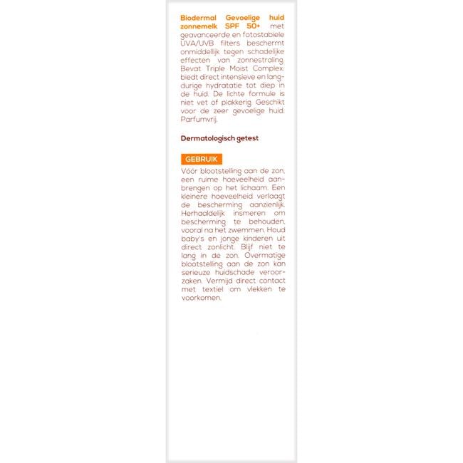 Biodermal Gevoelige Huid Zonnemelk SPF 50+ 200 ML