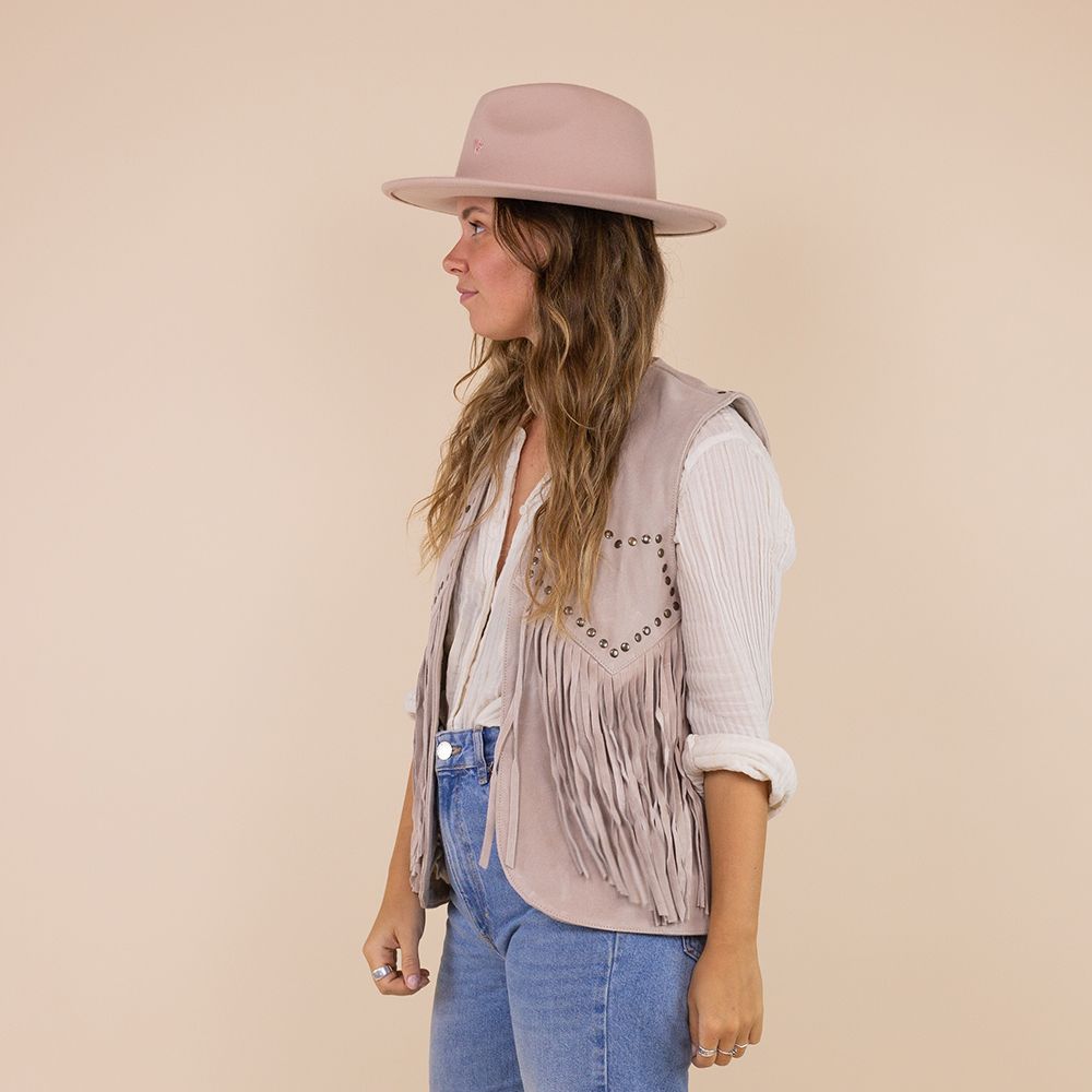 Moonrise dames western gilet Eagle beige