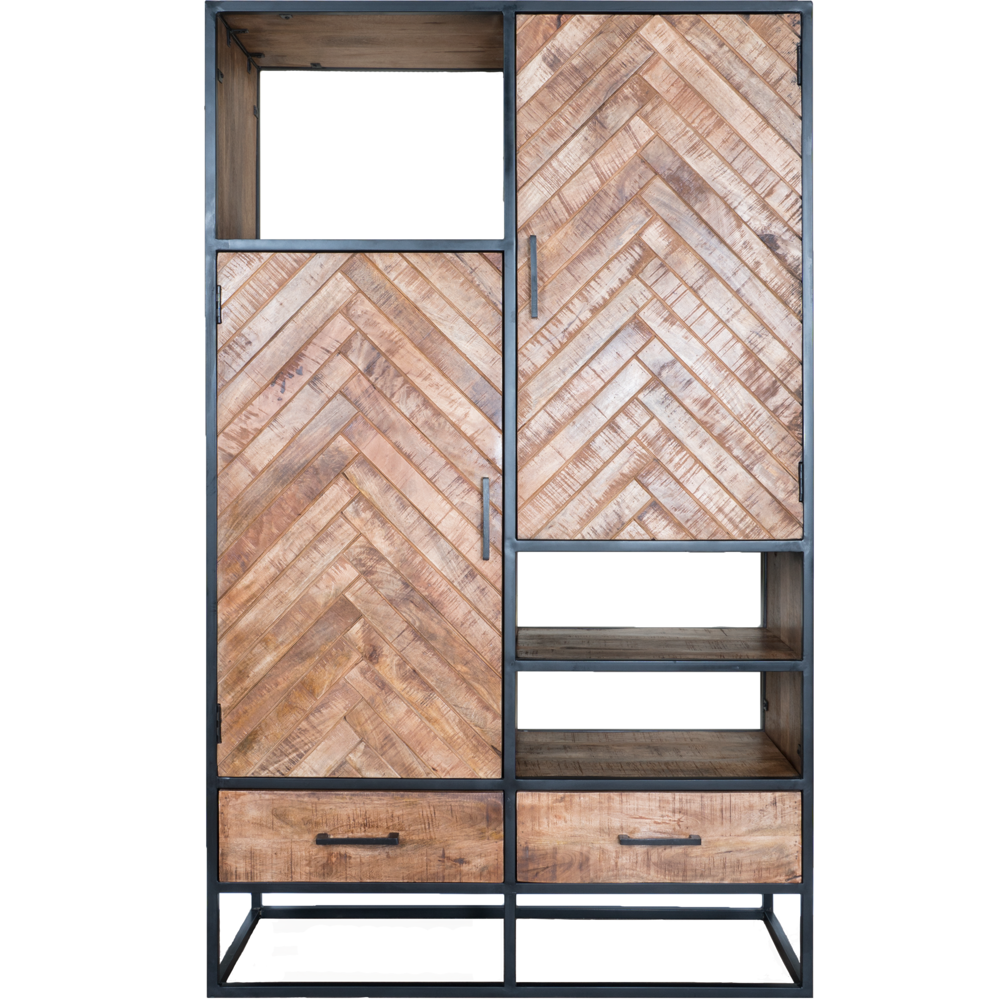 Kast Roan Visgraat - Bruin Mangohout