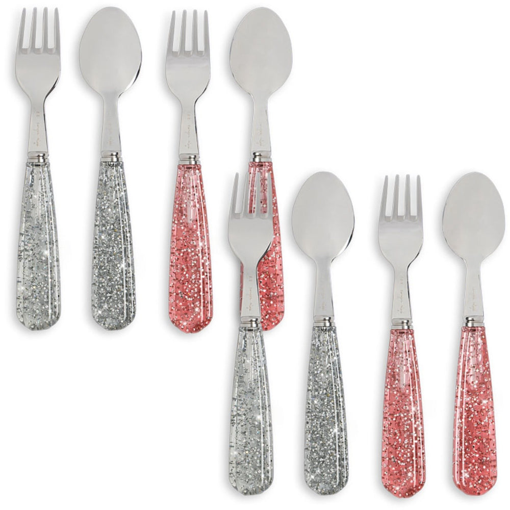 Køb Konges Sløjd Sparkling Blush/Sparkling Blue 8 Pak Sparkly Bestik