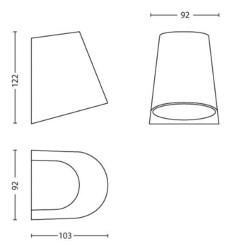 Philips wandlamp Virga zwart