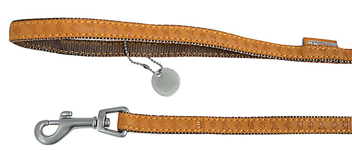 Laisse Mc Leather 10mm L.1,2 m jaune