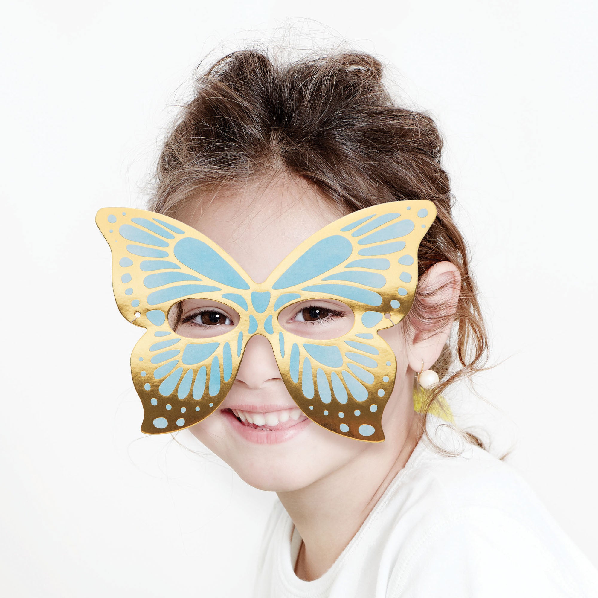 Gekleurde Vlinder Maskers 19cm 8st