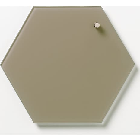 Naga magnetisk hexagon glastavle 21x24 cm - beige