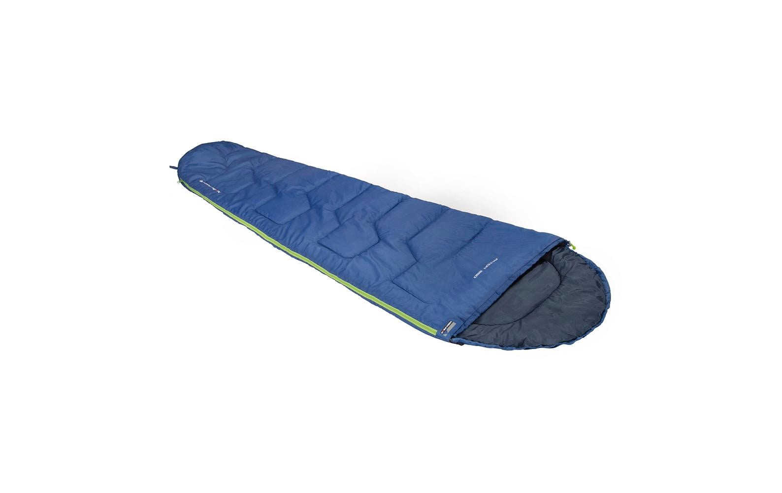 Schlafsack Action 250, Blue-DarkblueMaschinenwaschbarer Mumienschlafsack für Camping oder Besuch bei Freunden