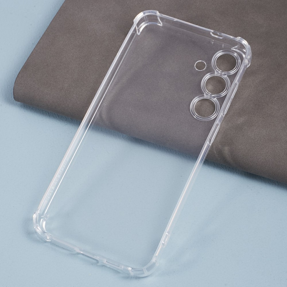 Samsung Galaxy S24 Gummi Hülle Air Cushion Fallschutz   Kameraschutz - Transparent (Matt)