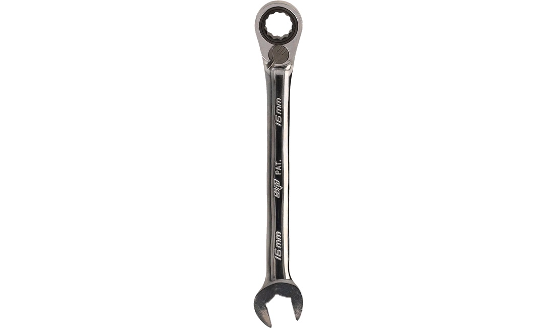 Ringgaffelnøgle 16mm m/skralde vendbar