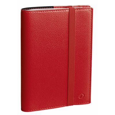 Agenda spiralé à élastique Time & Life Pocket - 1 semaine sur 2 pages - 10 x 15 cm - rouge vermillon - Quo Vadis