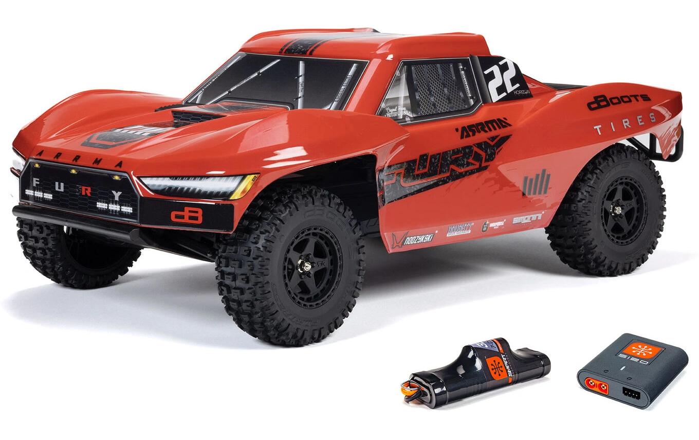 Short Course Truck Fury Mega 550 2WD, 1:10, RTR, Rot<br>Kurzstrecken-Truck mit bürstenlosem Hochleistungsgetriebe