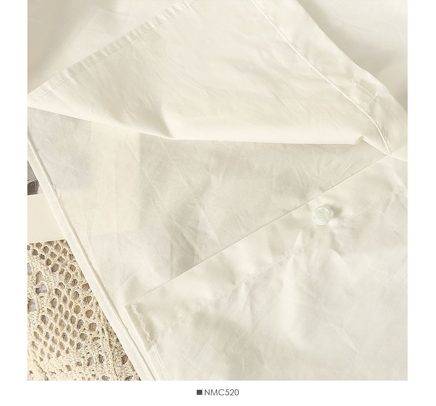 Lemongrass - Oversized overhemd met kraagdetail