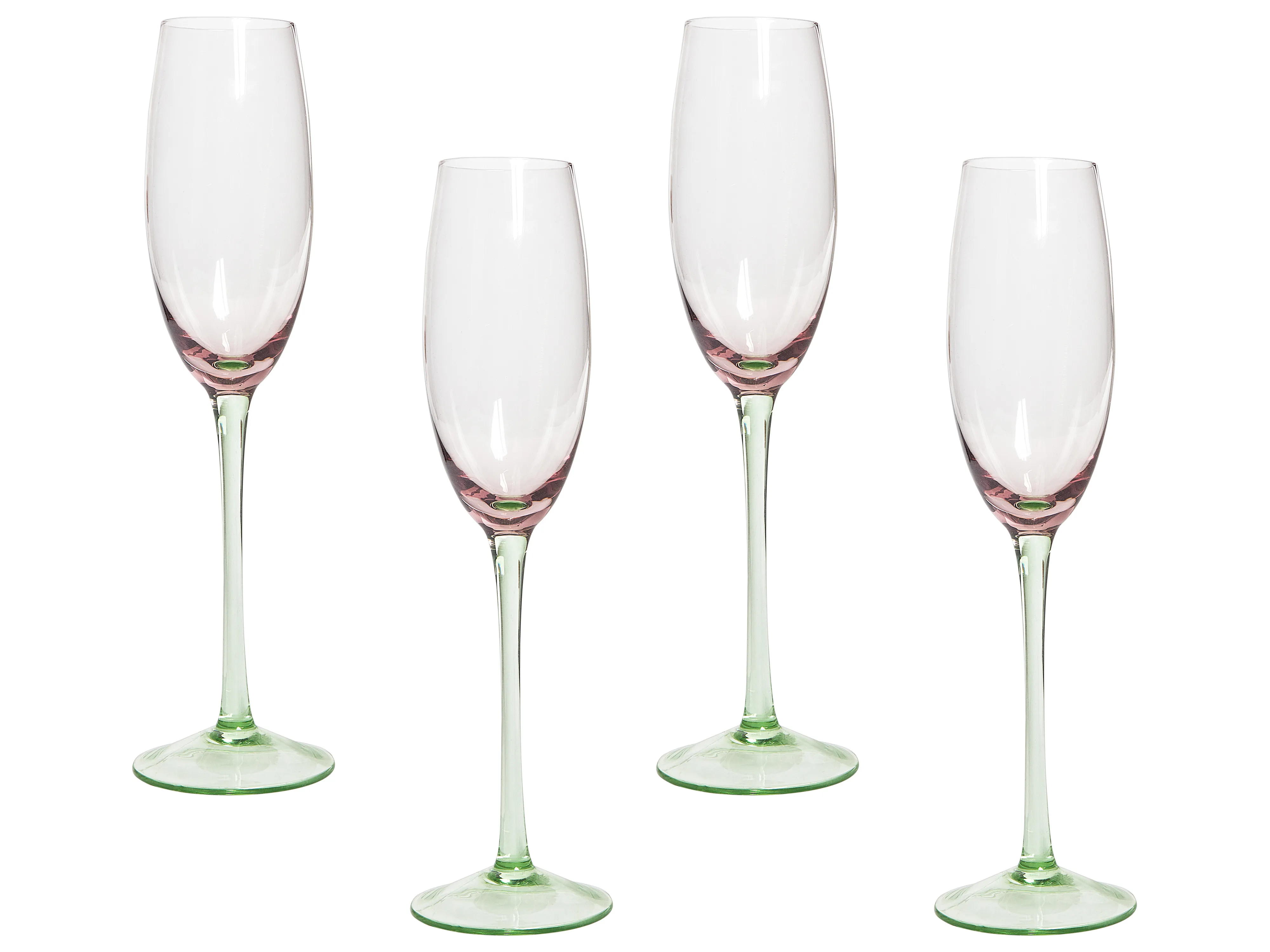Set van 4 champagneglazen DIOPSIDE 200 ml Roze