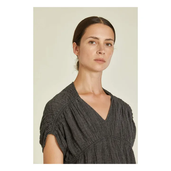 Black Crane Robe Gem Lin | Gris ardoise