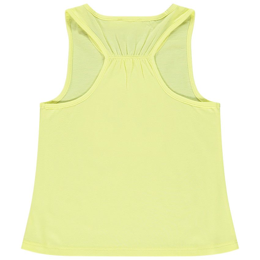 Débardeur fantaisie en jersey pour fille - Jaune