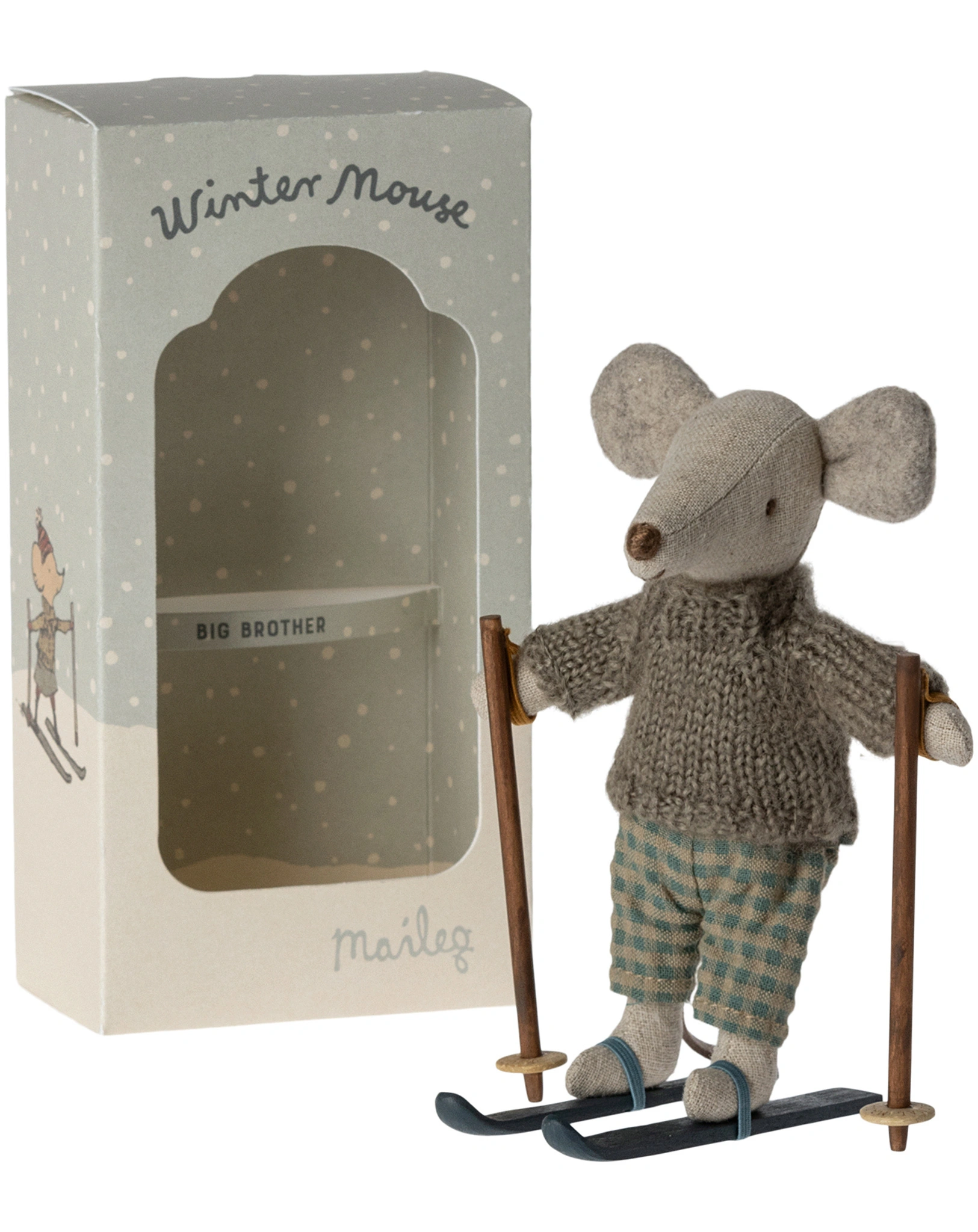 Spielfigur WINTER MOUSE - BIG BROTHER (13cm) mit Ski