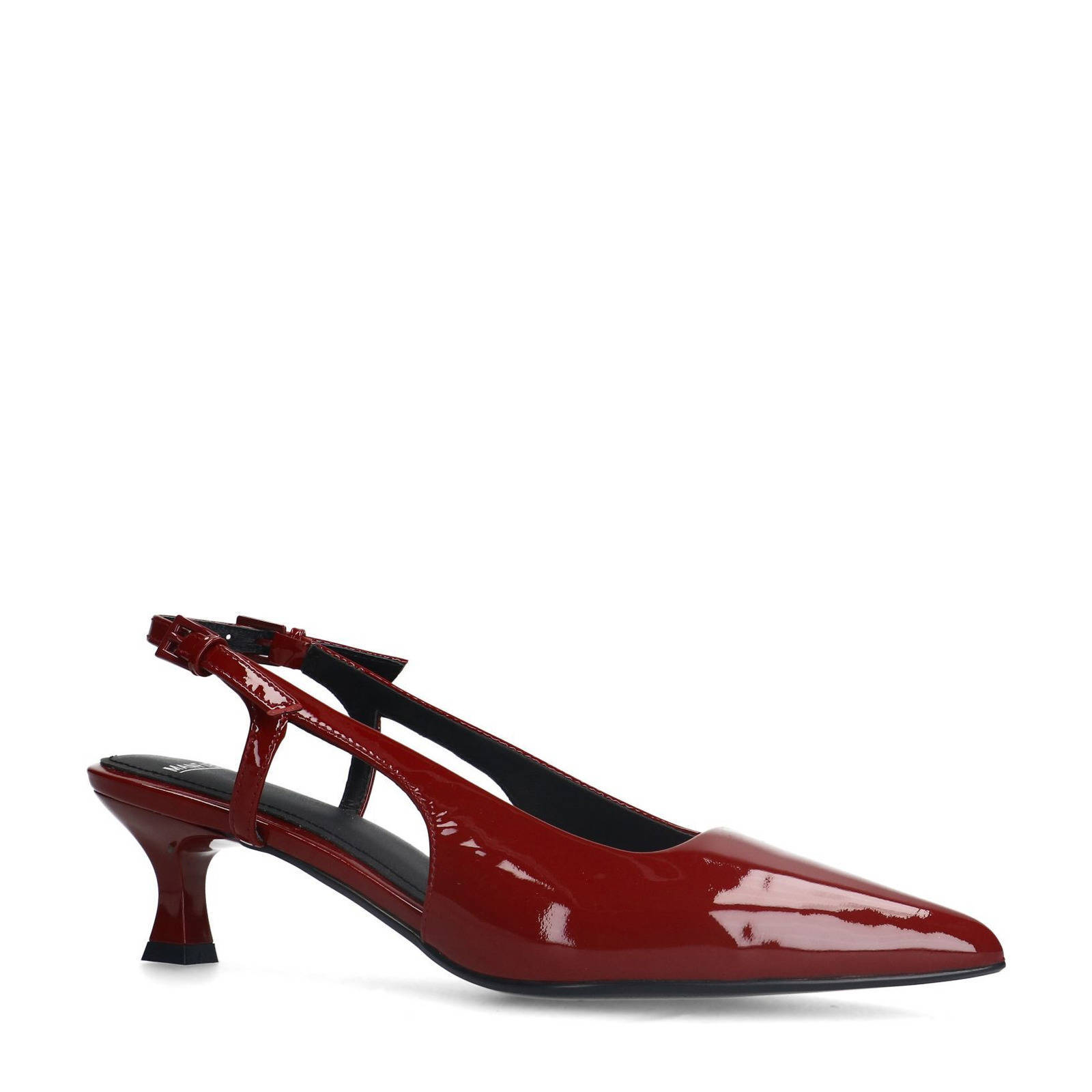 Manfield lakleren slingback pumps donkerrood