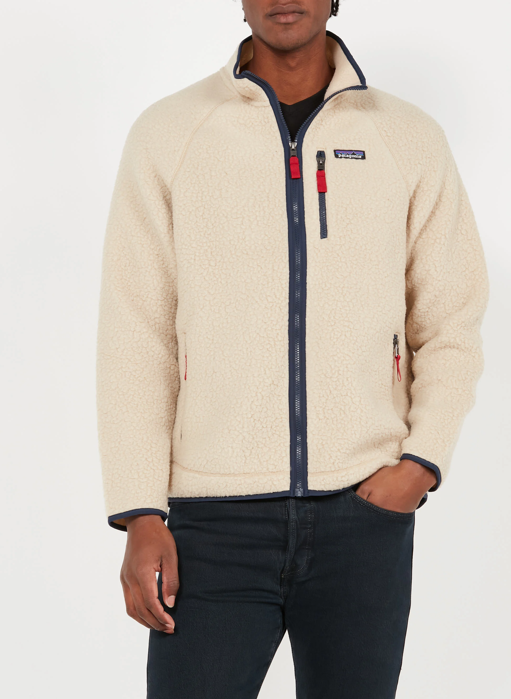 Polaire col montant texturée | Beige