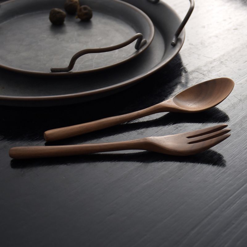 Hashi - Houten Lepel / Vork / Set