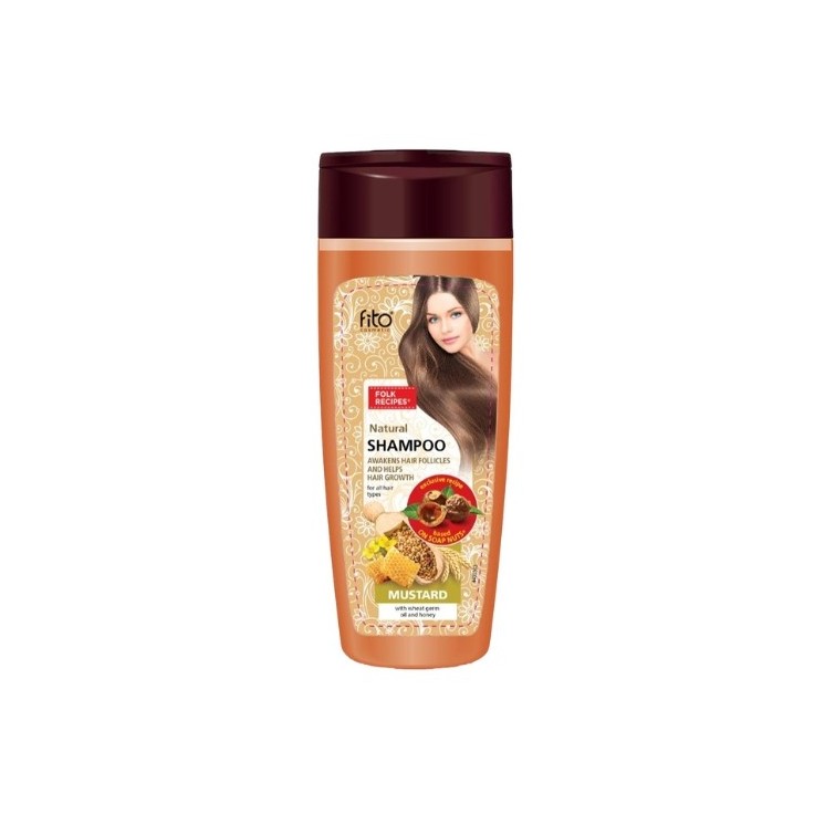 Fitocosmetics Haarshampoo mit Wachstumsaktivator Senf mit Weizenkeimöl und Honig 270 ml