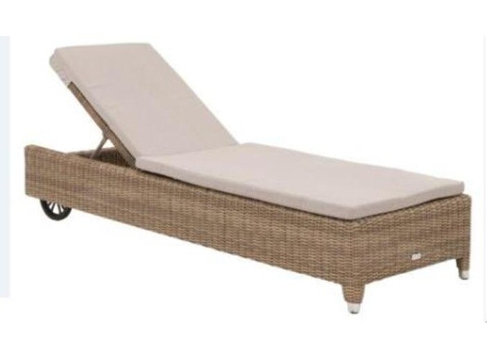 Outsunny Gartenliege mit 2 Rädern bunt 200L x 66B x 92H cm