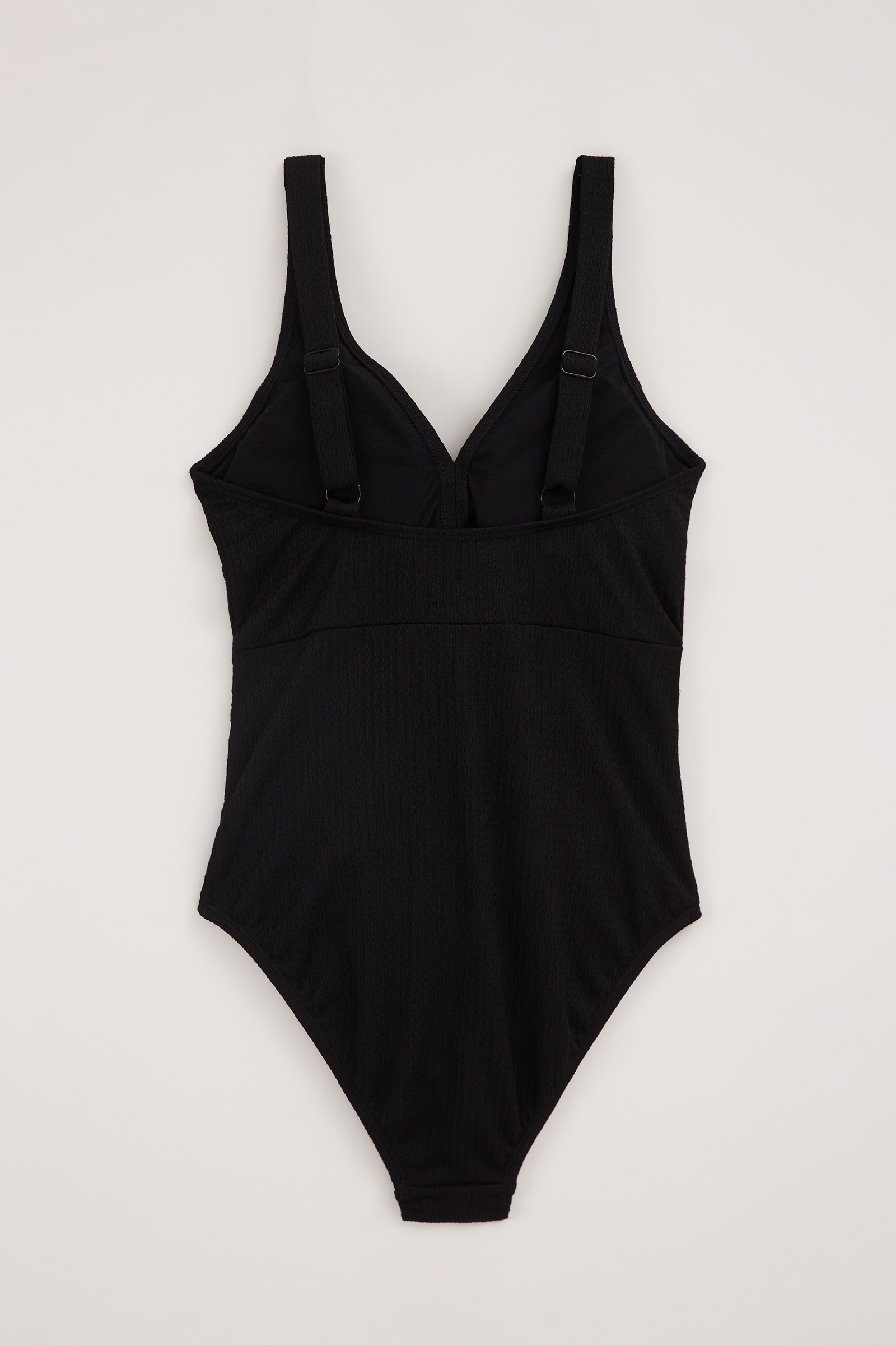 badpak met structuur WE Fashion Zwart