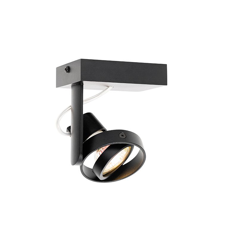 Moderne plafondspot zwart draai- en kantelbaar GU10 50mm - Master