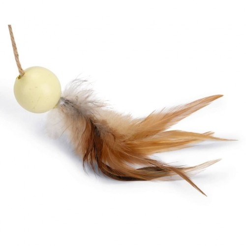 Esfera arranhadora para gatos na cor creme, criada por Lotte Wiggly.