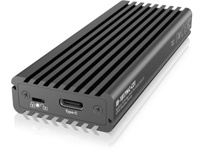 ICY BOX Externes Gehäuse IB-1817MC-C31 M.2 Externes Type-C Gehäuse für M.2 NVMe SSD
