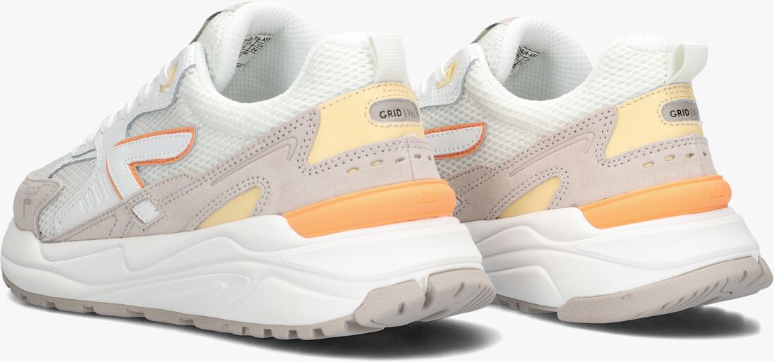 HUB witte hub lage sneakers grid-w