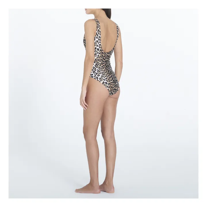 Ganni Maillot 1 Pièce Sporty Imprimé Matières Recyclées | Léopard