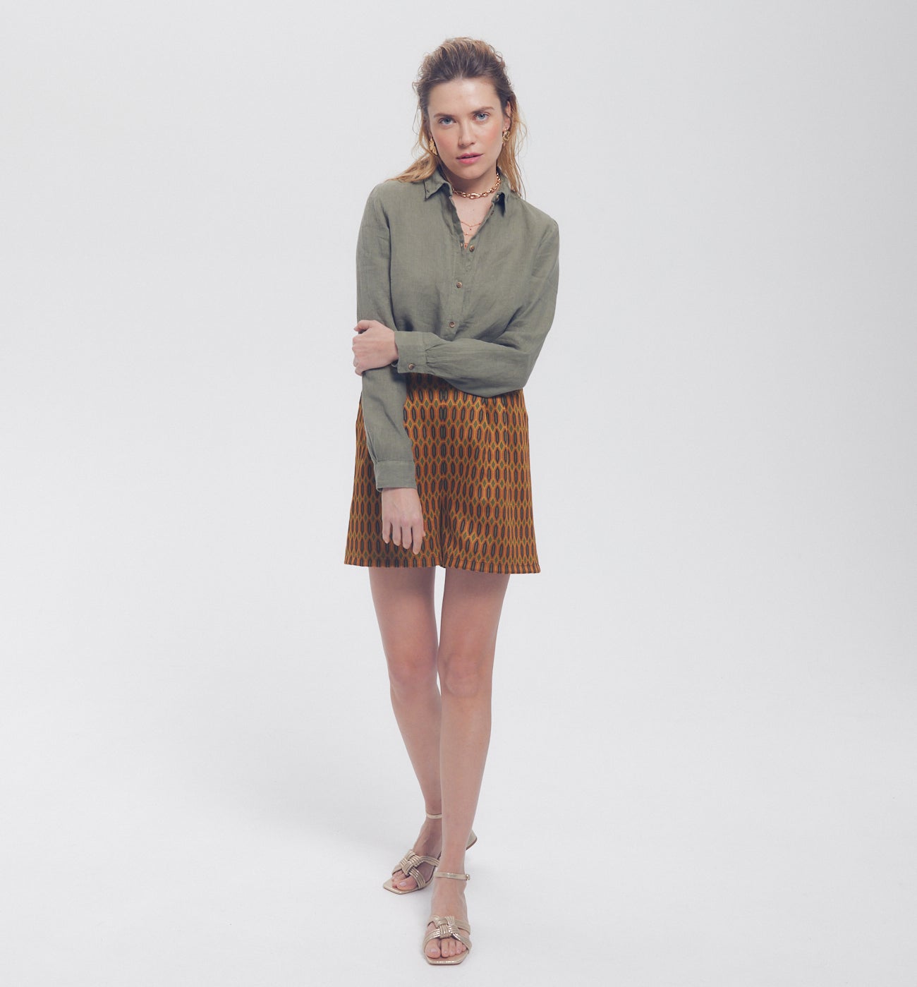 Short à motifs jacquard Femme - Imprimé multicolore