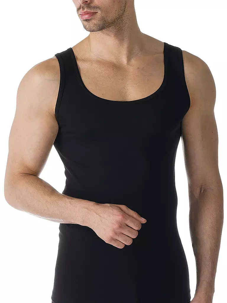 MEY Athletic Shirt Casual Cotton Schwarz schwarz