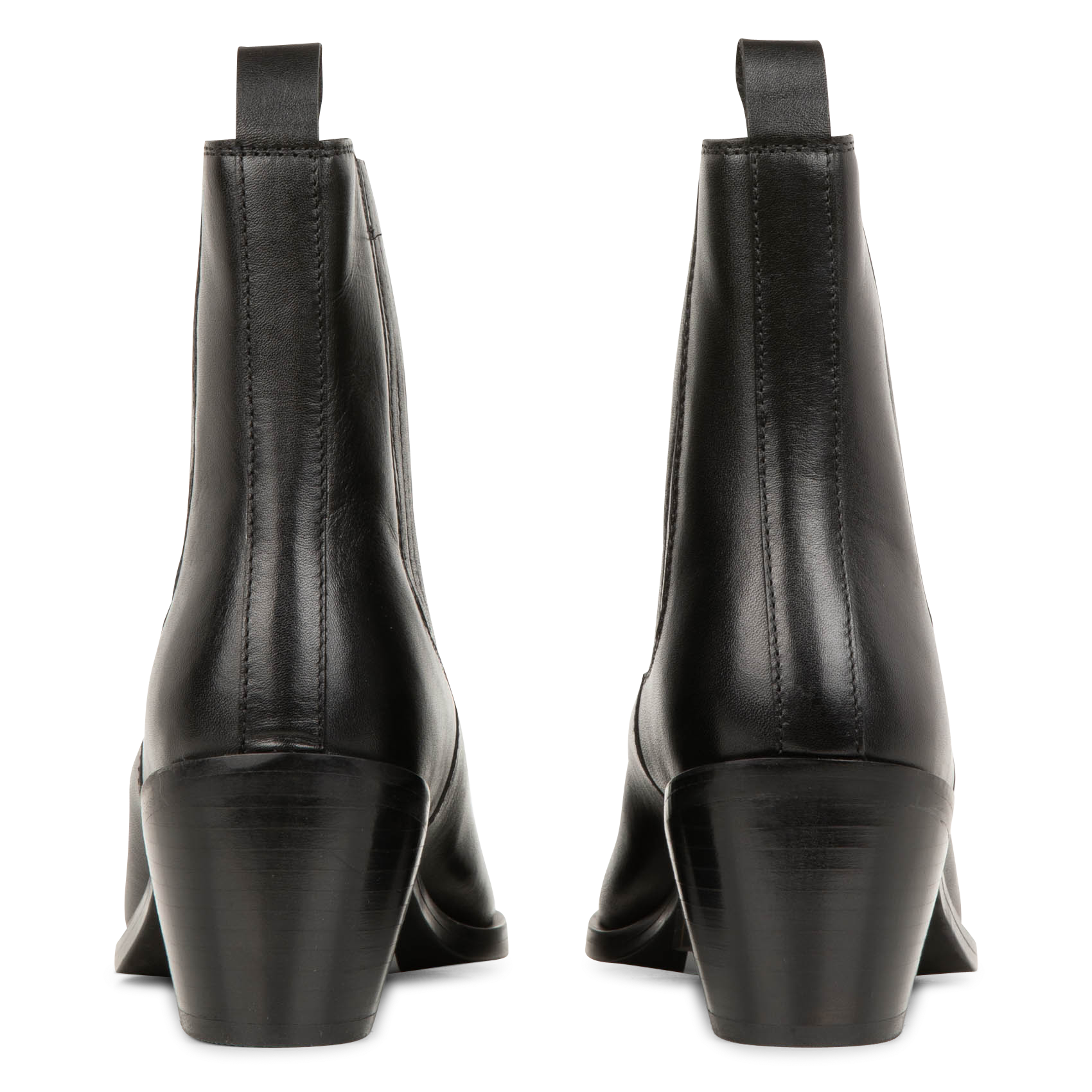 NAOURS - Bottines à talons en cuir | Noir