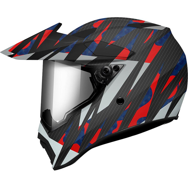 AGV - Casque AX9 Steppa Carbone / Rouge / Bleu