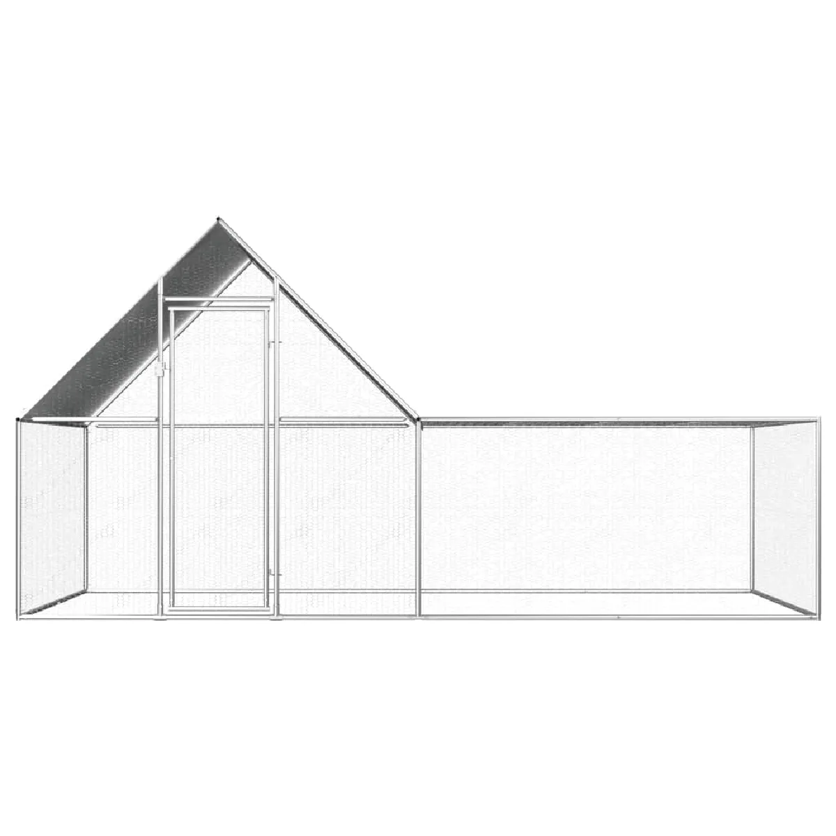 vidaXL Poulailler 4x2x2 m Acier galvanisé