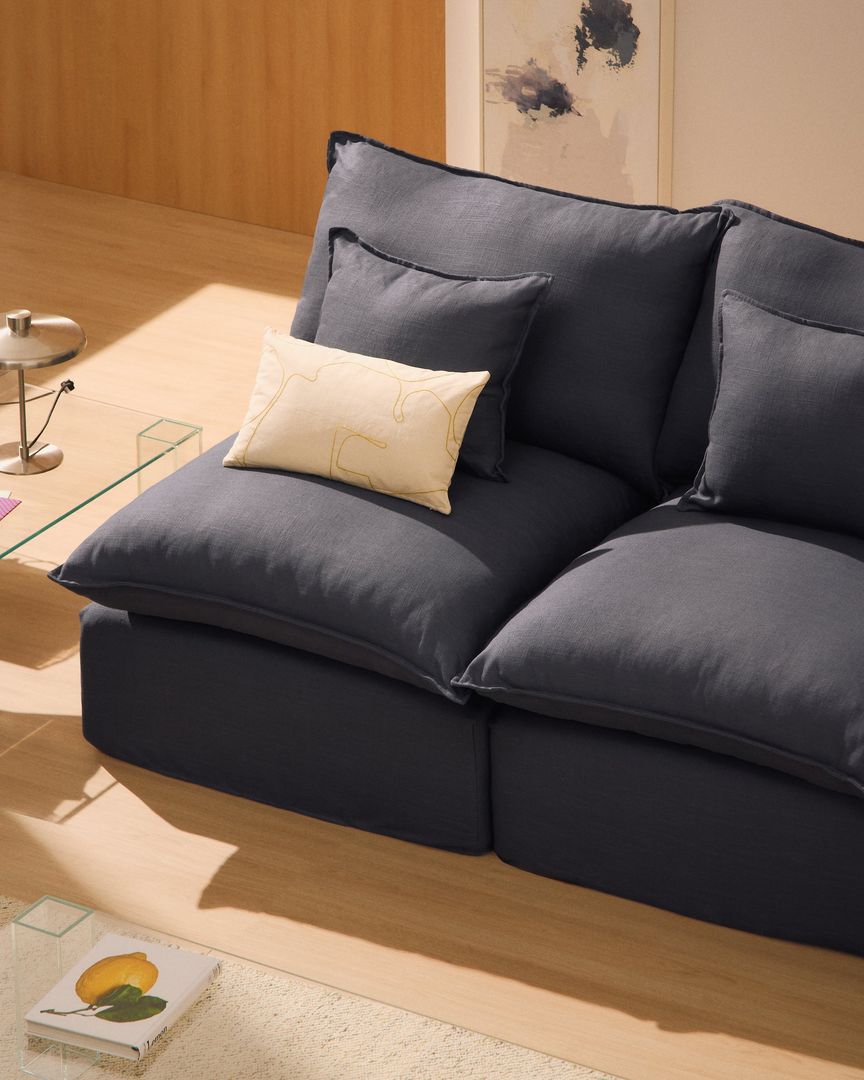 Kave Home   Anarela 2-Zitsbank + Hocker