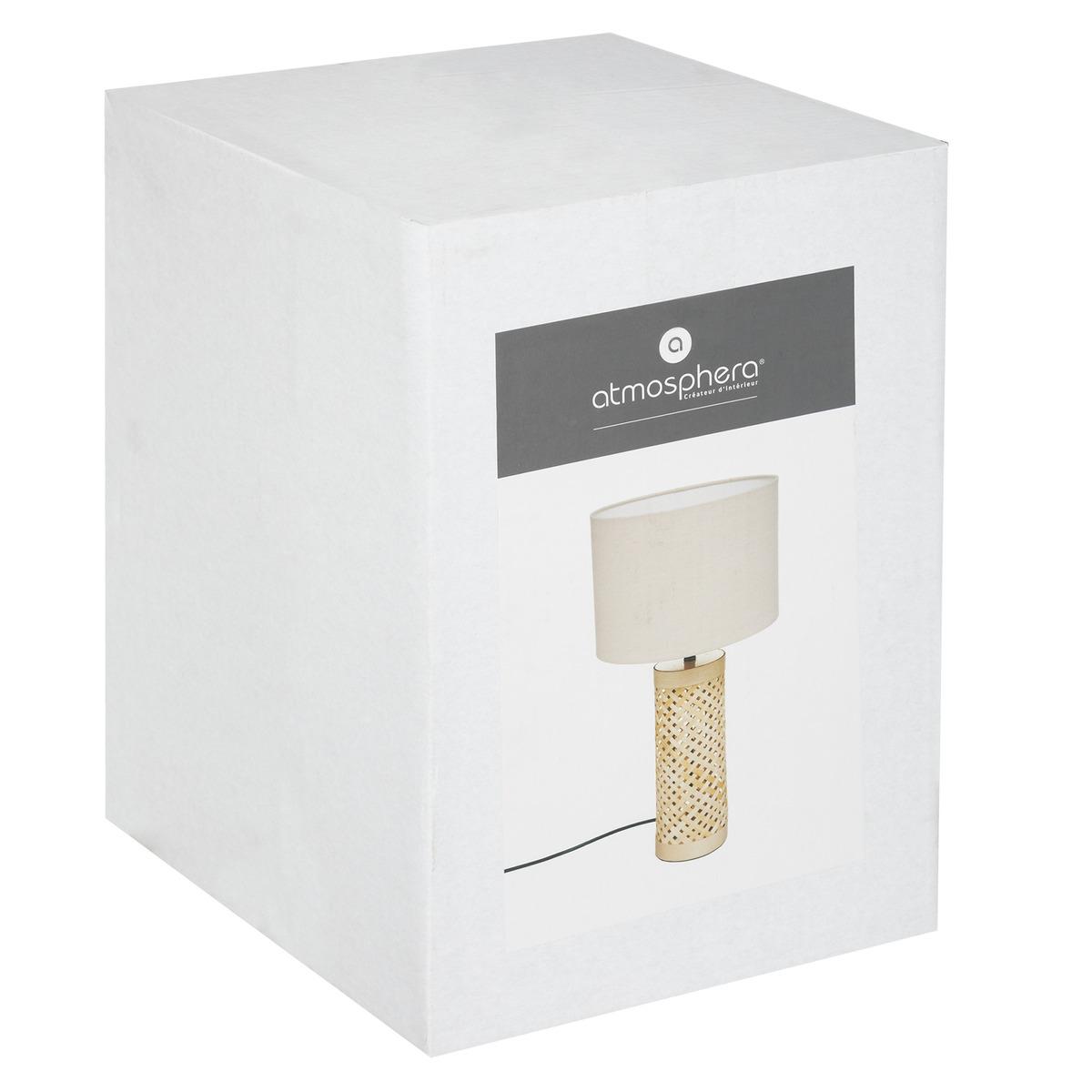 LAMPE DROIT SALMA NATUREL H.47CM