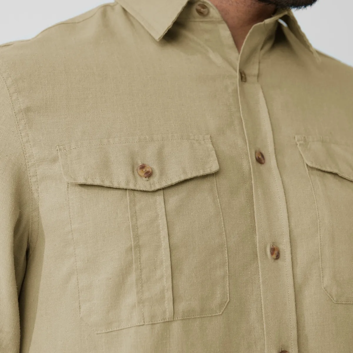 Fjällräven Men's Övik Travel Long Sleeved Shirt Dark Navy/Patina Green
