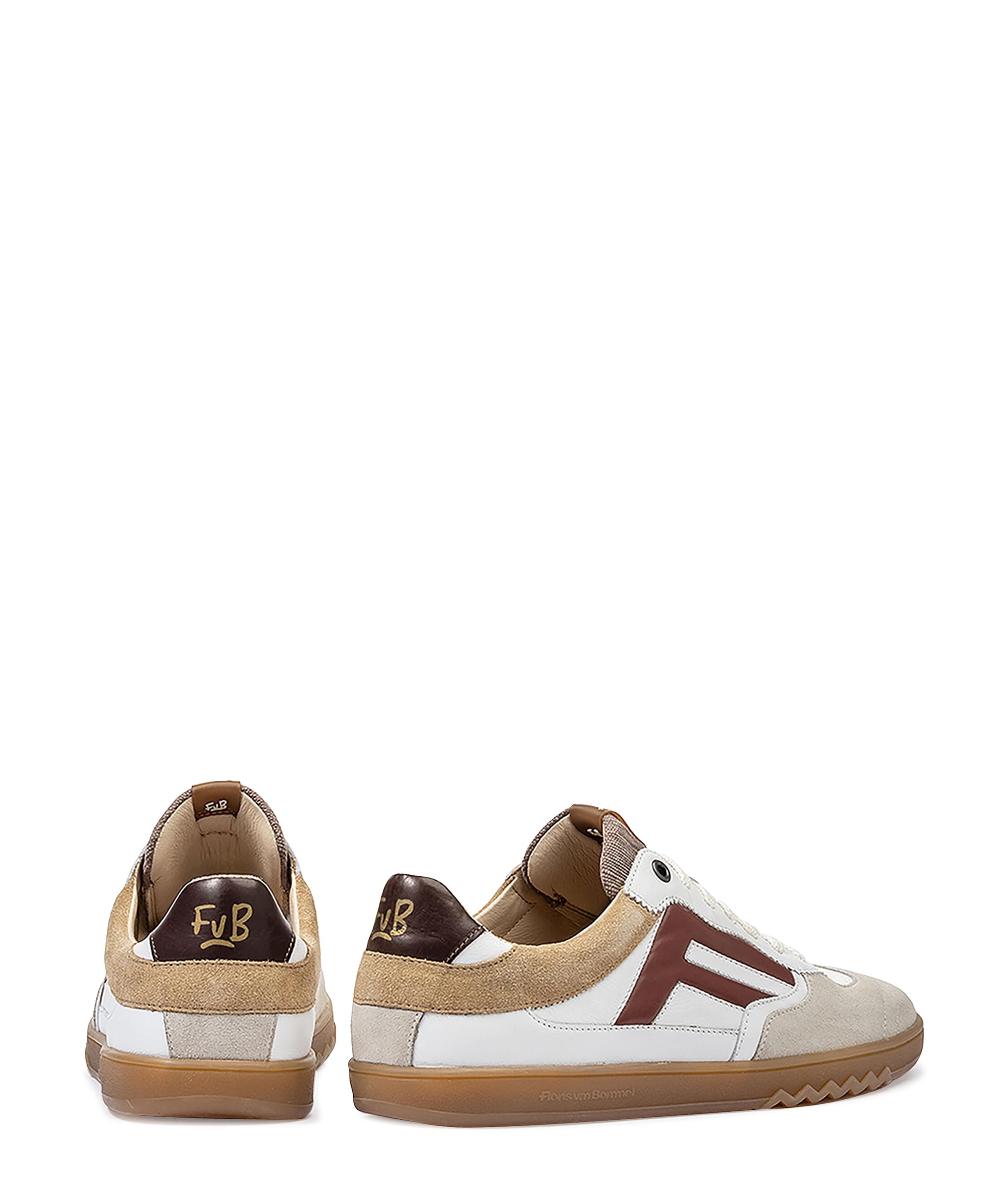 Floris van Bommel heren veterschoenen wit