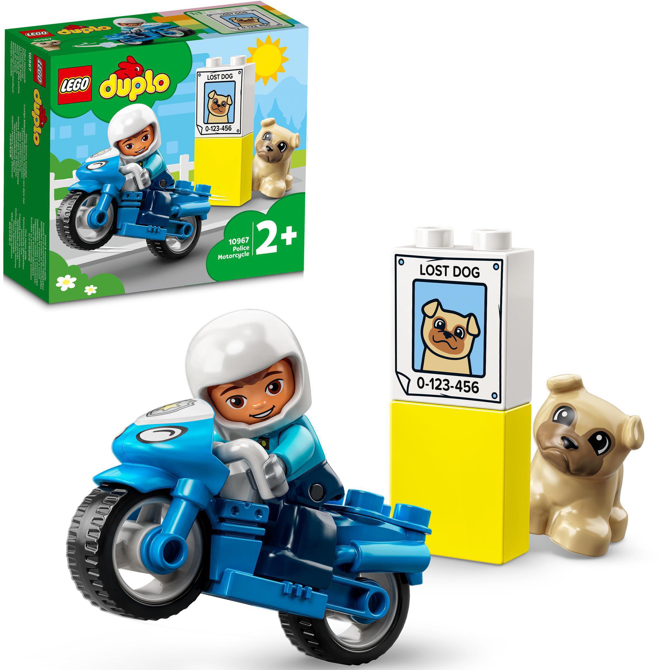 LEGO® Konstruktionsspielsteine »Polizeimotorrad (10967), LEGO® DUPLO« Made in Europe