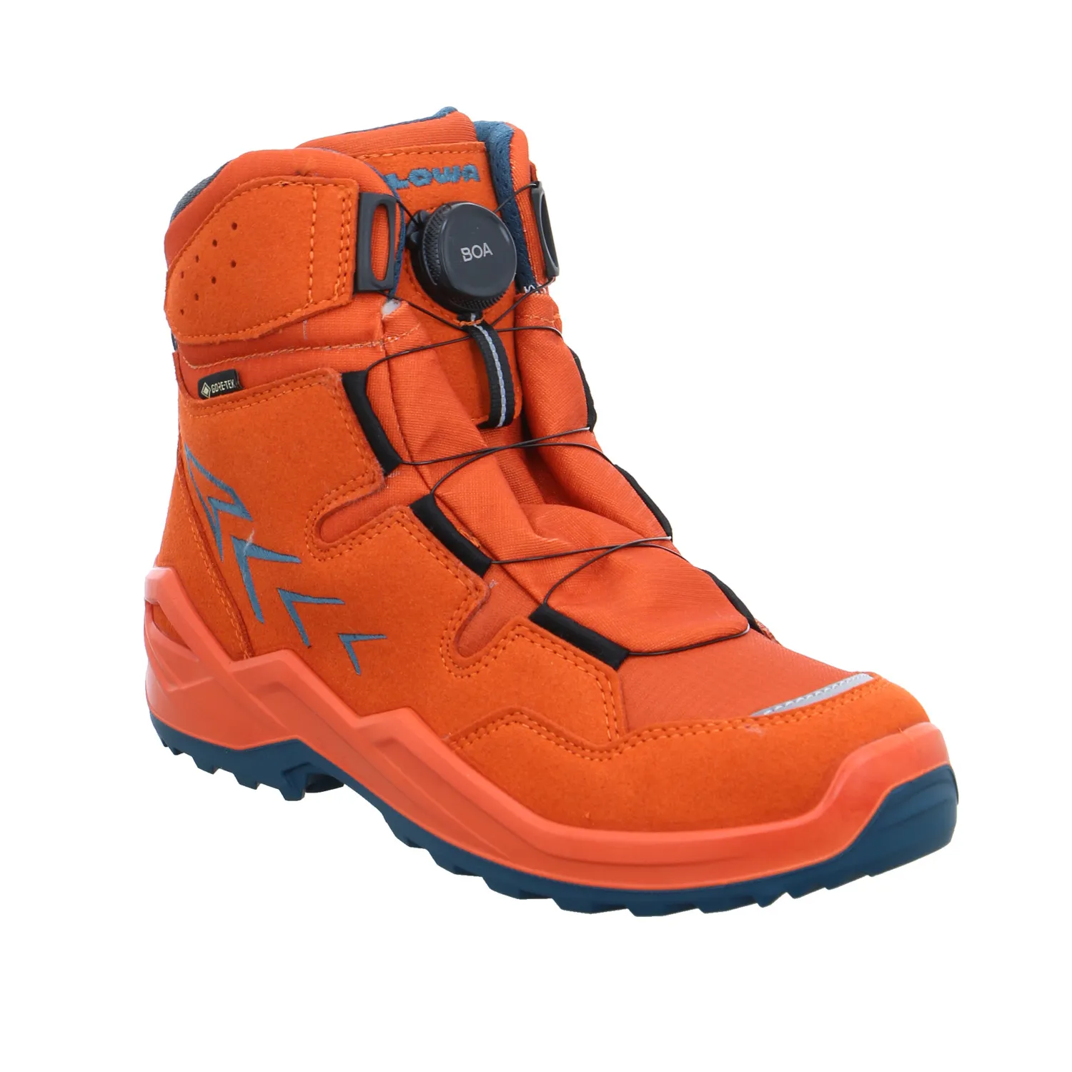 LOWA Jungen- Snowboot Membran Orange Textil  Winterstiefel