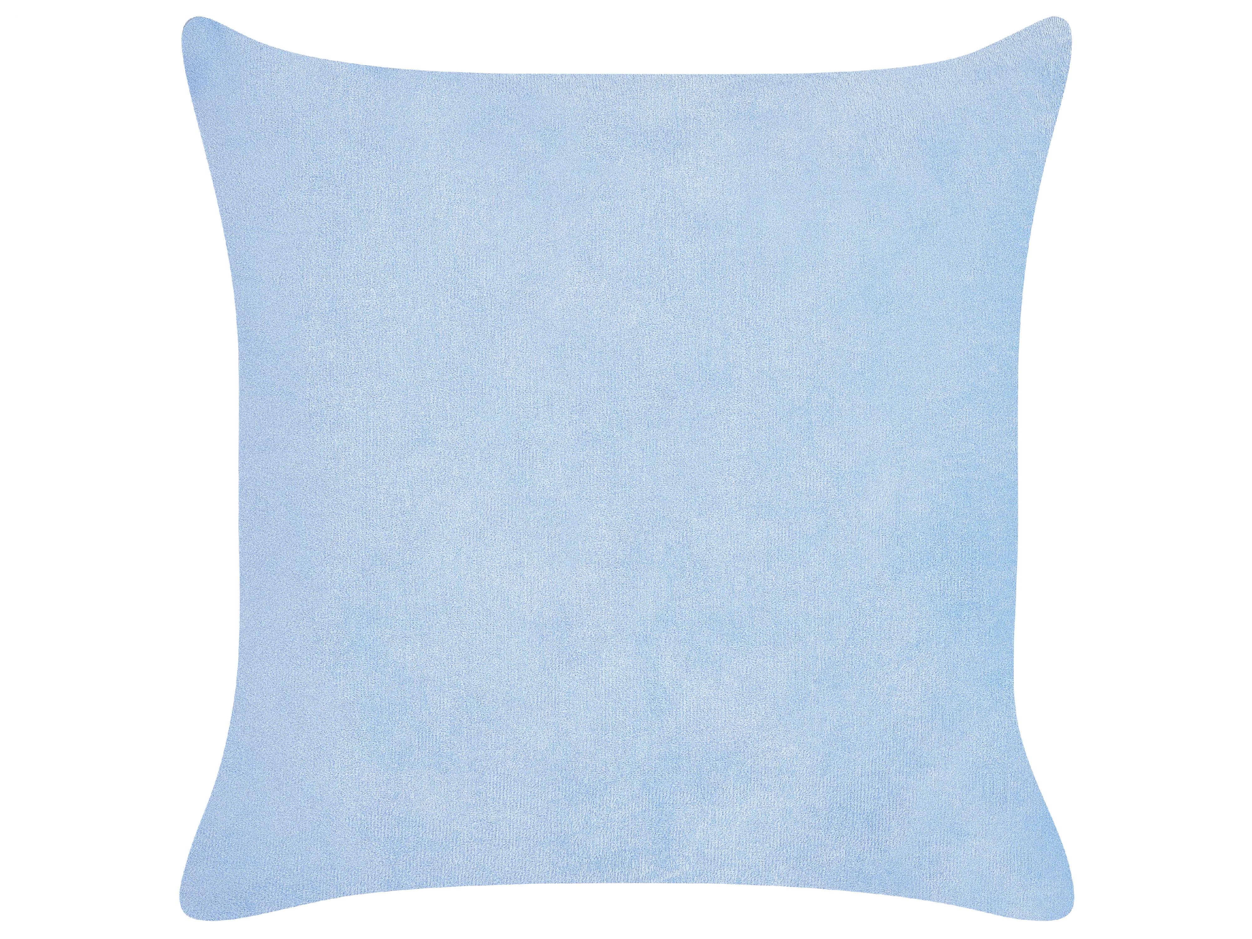 Set van 2 sierkussens MILLET Corduroy 43 x 43 cm Blauw geometrisch patroon