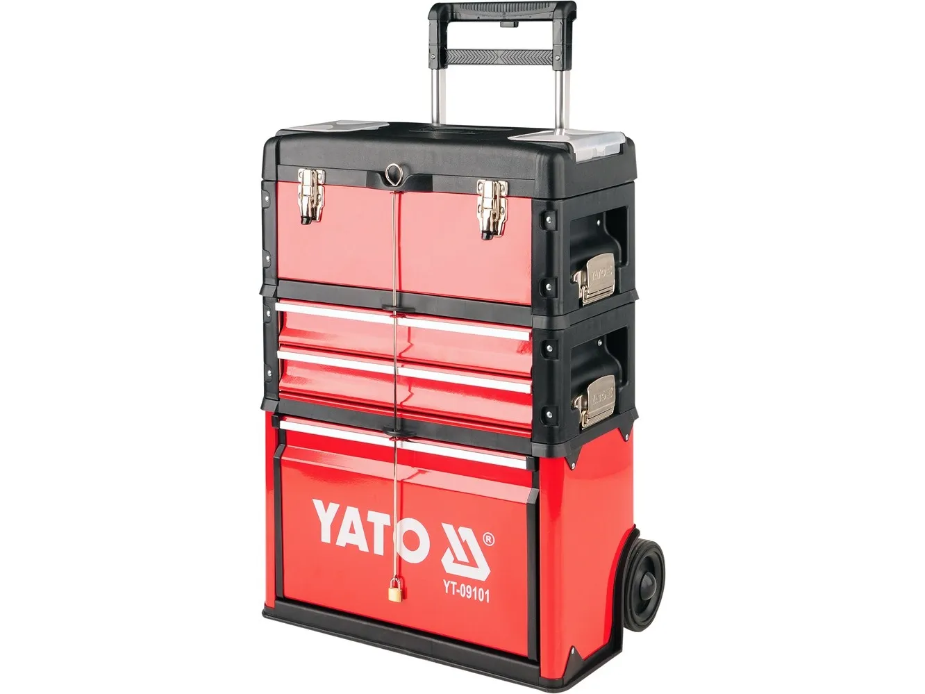 Yato YT-09101, Værktøjskiste, Metal, Sort, Rød, 45 kg, 520 mm, 320 mm